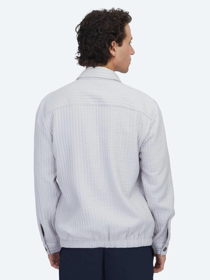 Gri Regular Fit Dokuma Overshırt