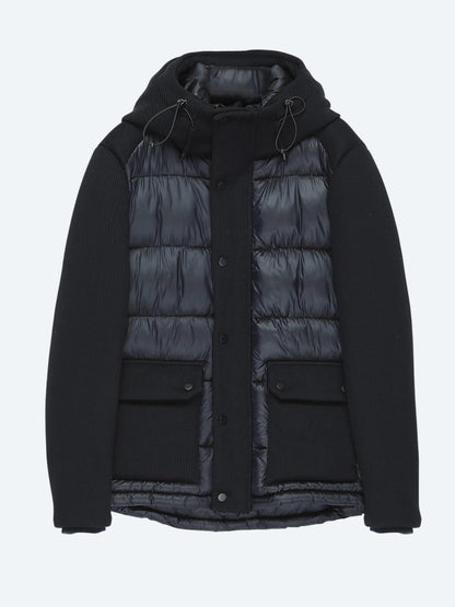 Lacivert Regular Fit Kapüşonlu Casual Dokuma Mont