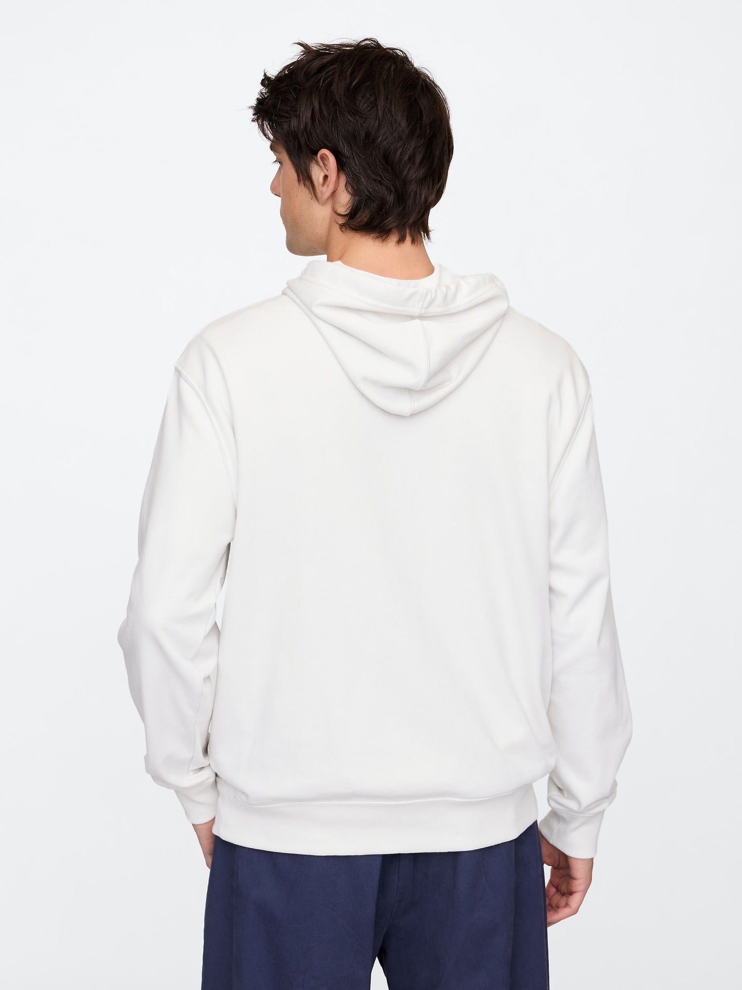 Beyaz Gap Logo Fransız Havlu Kumaş Sweatshirt
