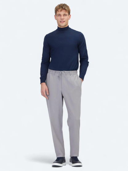 Gri Düz Dokuma Jogging Fit Casual Pantolon