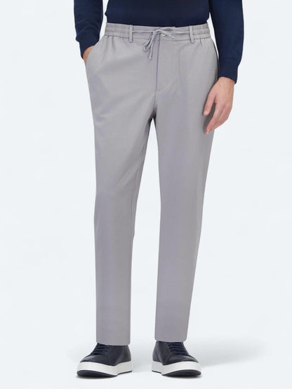 Gri Düz Dokuma Jogging Fit Casual Pantolon