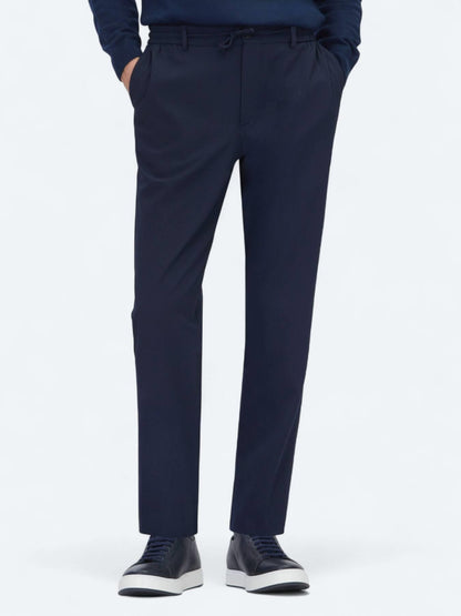 Lacivert Düz Dokuma Jogging Fit Casual Pantolon
