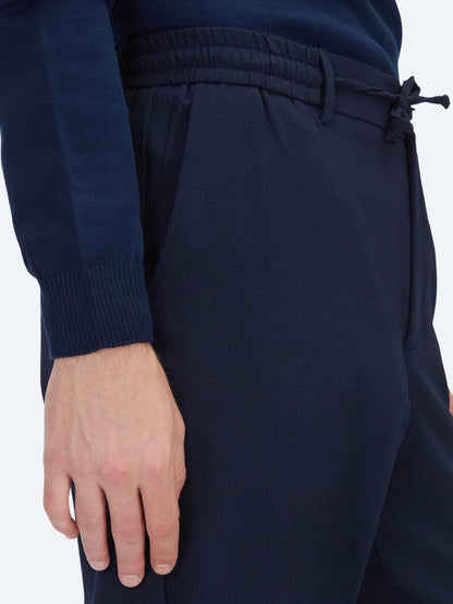 Lacivert Düz Dokuma Jogging Fit Casual Pantolon