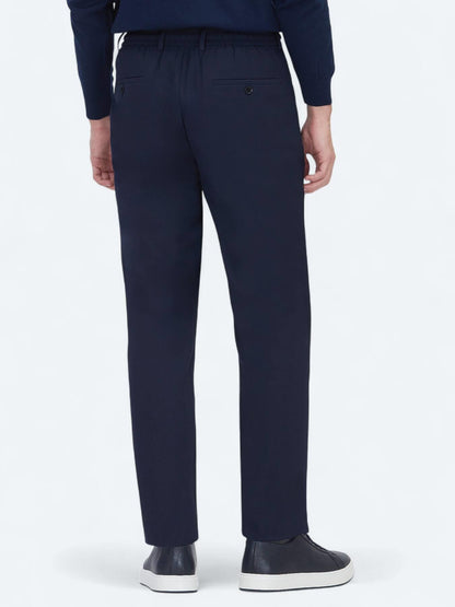 Lacivert Düz Dokuma Jogging Fit Casual Pantolon