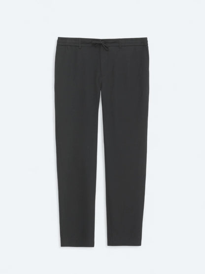 Siyah Düz Dokuma Jogging Fit Casual Pantolon
