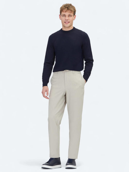 Bej Düz Dokuma Jogging Fit Casual Pantolon