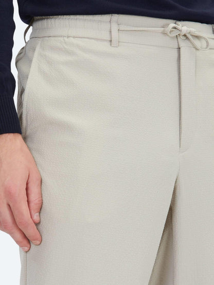 Bej Düz Dokuma Jogging Fit Casual Pantolon