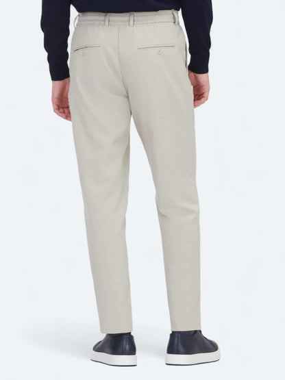Bej Düz Dokuma Jogging Fit Casual Pantolon