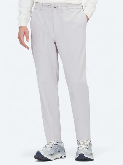 Açık Gri Düz Dokuma Jogging Fit Casual Pantolon