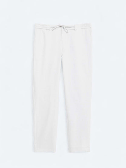 Açık Gri Düz Dokuma Jogging Fit Casual Pantolon