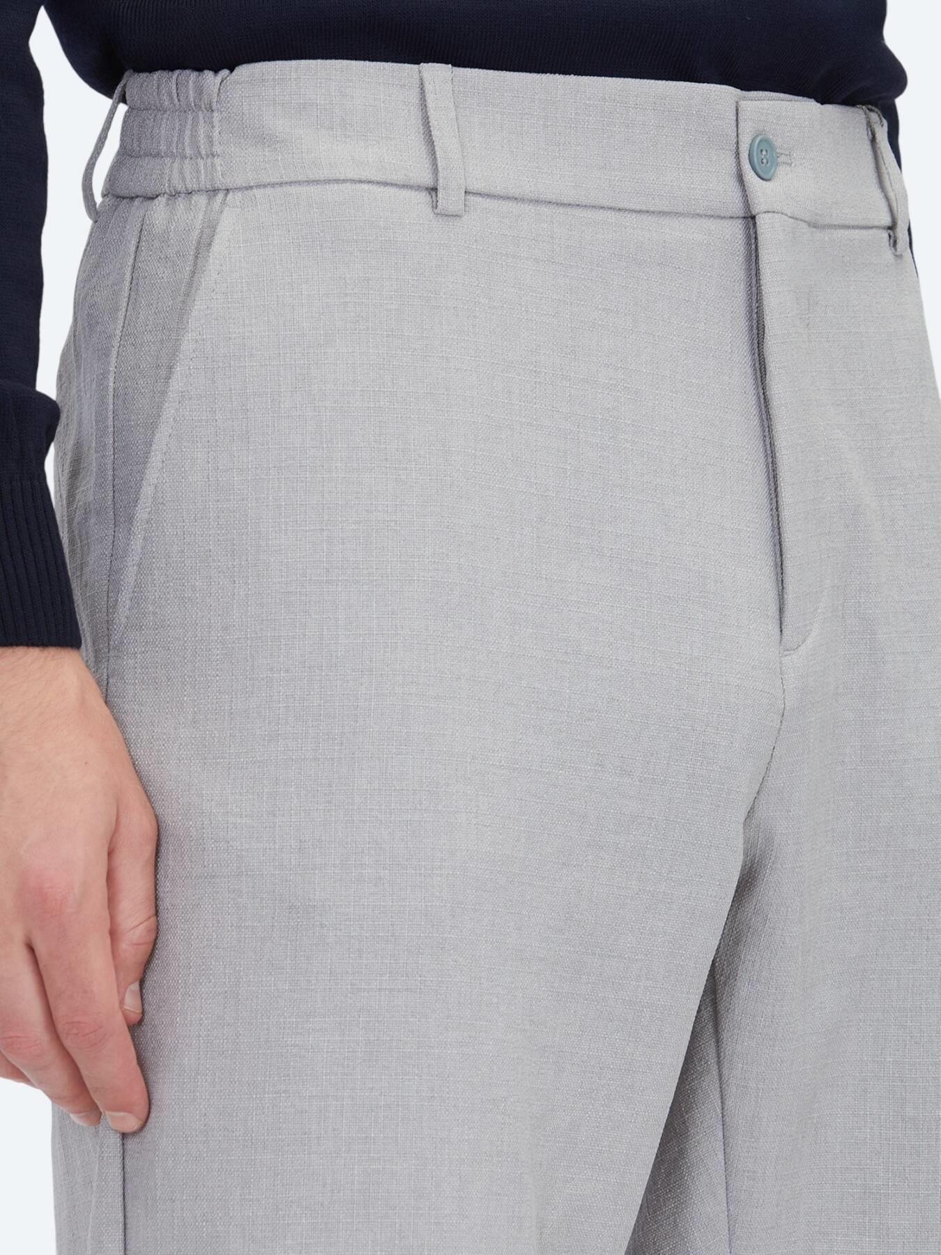 Gri Dokuma Jogging Fit Casual Pantolon