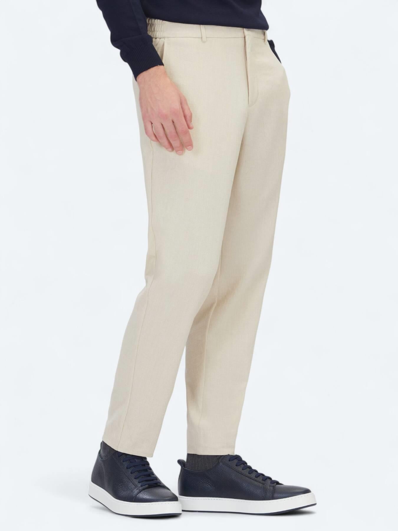 Bej Dokuma Jogging Fit Casual Pantolon