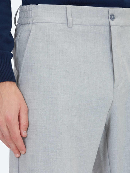 Gri Dokuma Jogging Fit Casual Pantolon