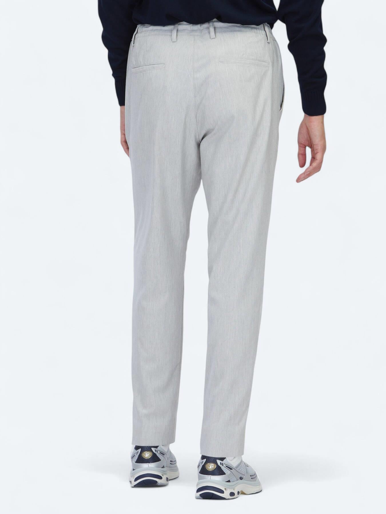 Gri Düz Dokuma Jogging Fit Casual Pantolon