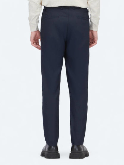 Lacivert Düz Dokuma Jogging Fit Casual Pantolon