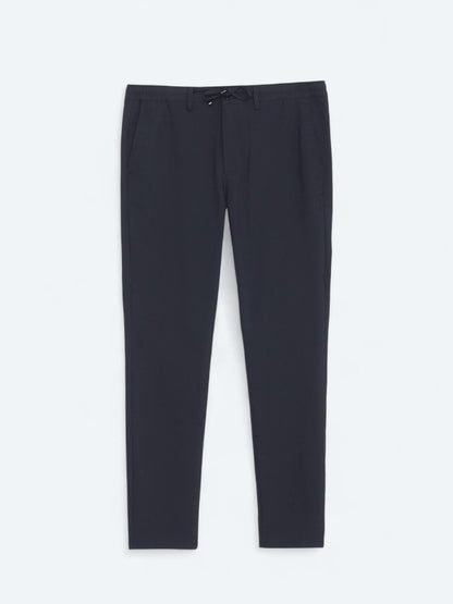 Lacivert Düz Dokuma Jogging Fit Casual Pantolon