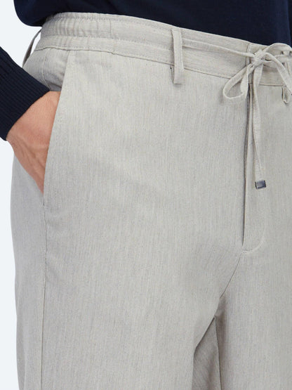 Koyu Bej Düz Dokuma Jogging Fit Casual Pantolon