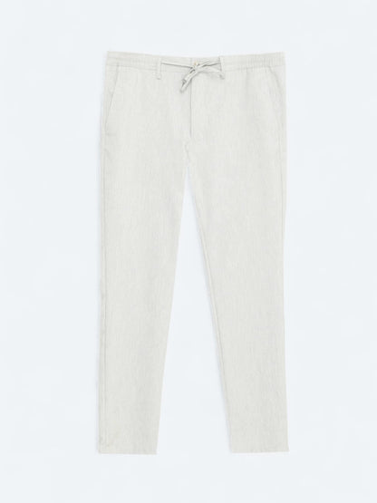 Koyu Bej Düz Dokuma Jogging Fit Casual Pantolon
