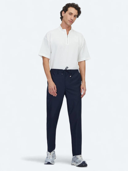 Lacivert Düz Dokuma Jogging Fit Casual Pantolon
