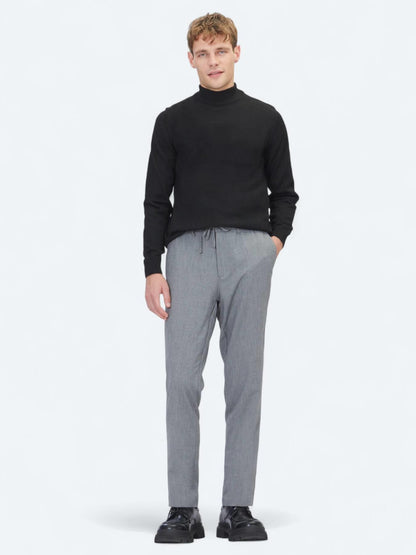 Antrasit Düz Dokuma Jogging Fit Casual Pantolon
