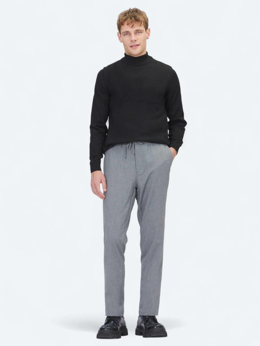Antrasit Düz Dokuma Jogging Fit Casual Pantolon