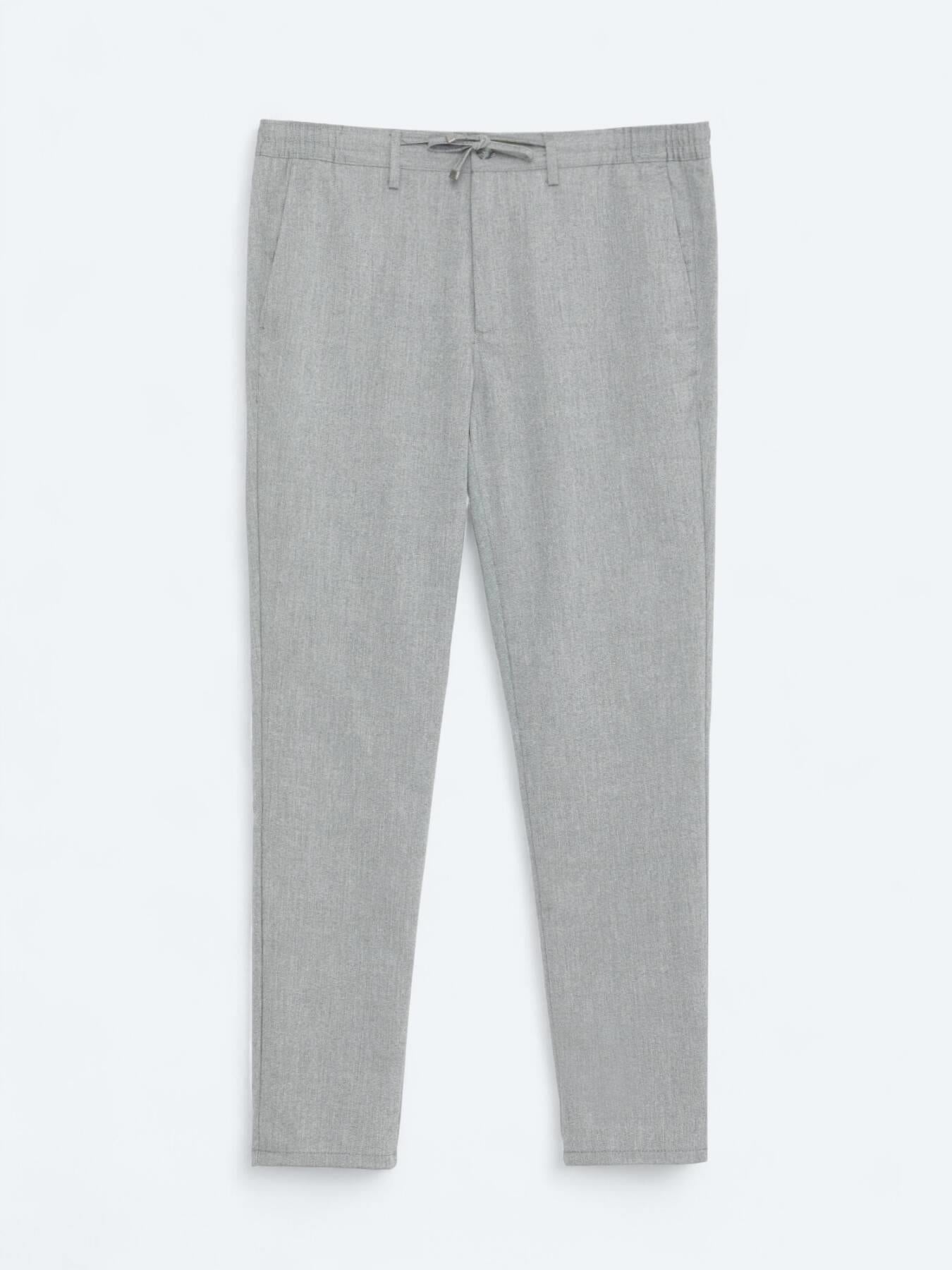 Antrasit Düz Dokuma Jogging Fit Casual Pantolon
