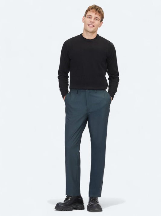 Haki Düz Dokuma Regular Fit Casual Pantolon