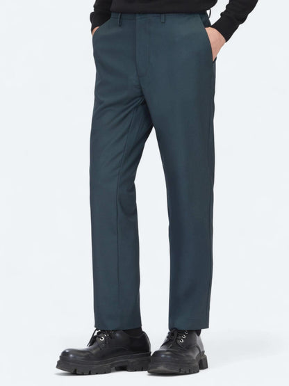 Haki Düz Dokuma Regular Fit Casual Pantolon