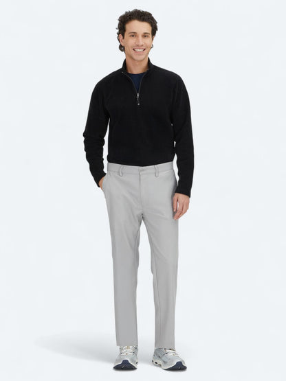 Gri Düz Dokuma Regular Fit Casual Pantolon
