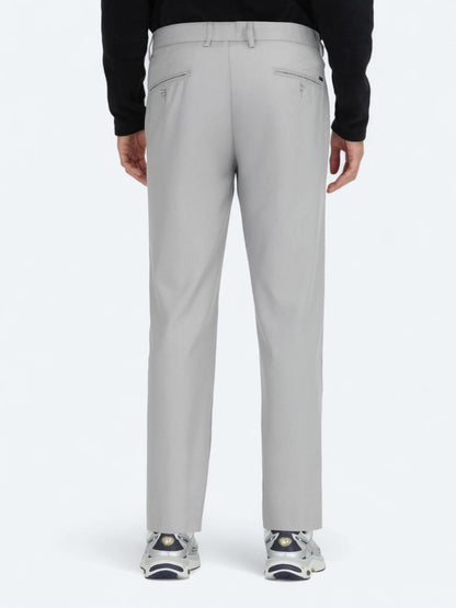 Gri Düz Dokuma Regular Fit Casual Pantolon