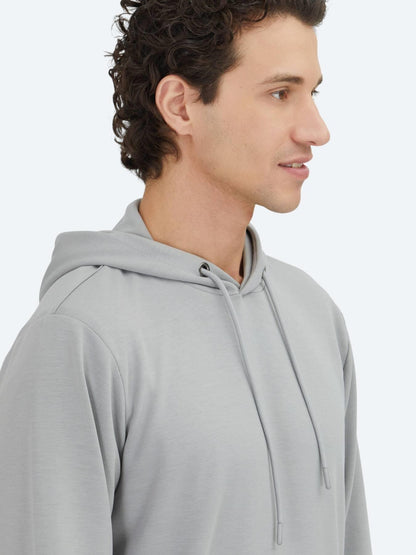 Gri Kapüşonlu Sweatshırt