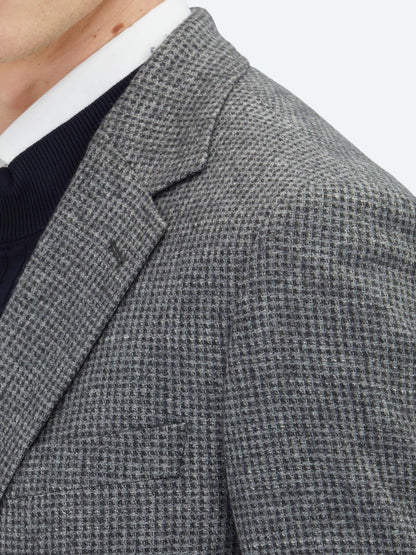 Gri Modern Fit Yün Karışımlı Ceket