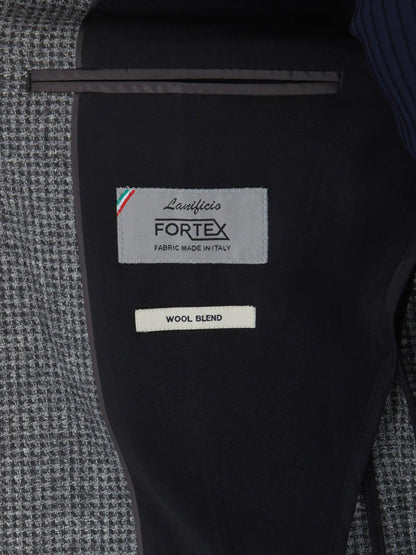Gri Modern Fit Yün Karışımlı Ceket