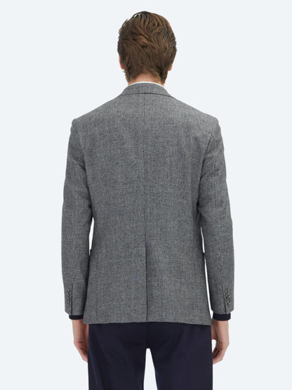 Gri Modern Fit Yün Karışımlı Ceket