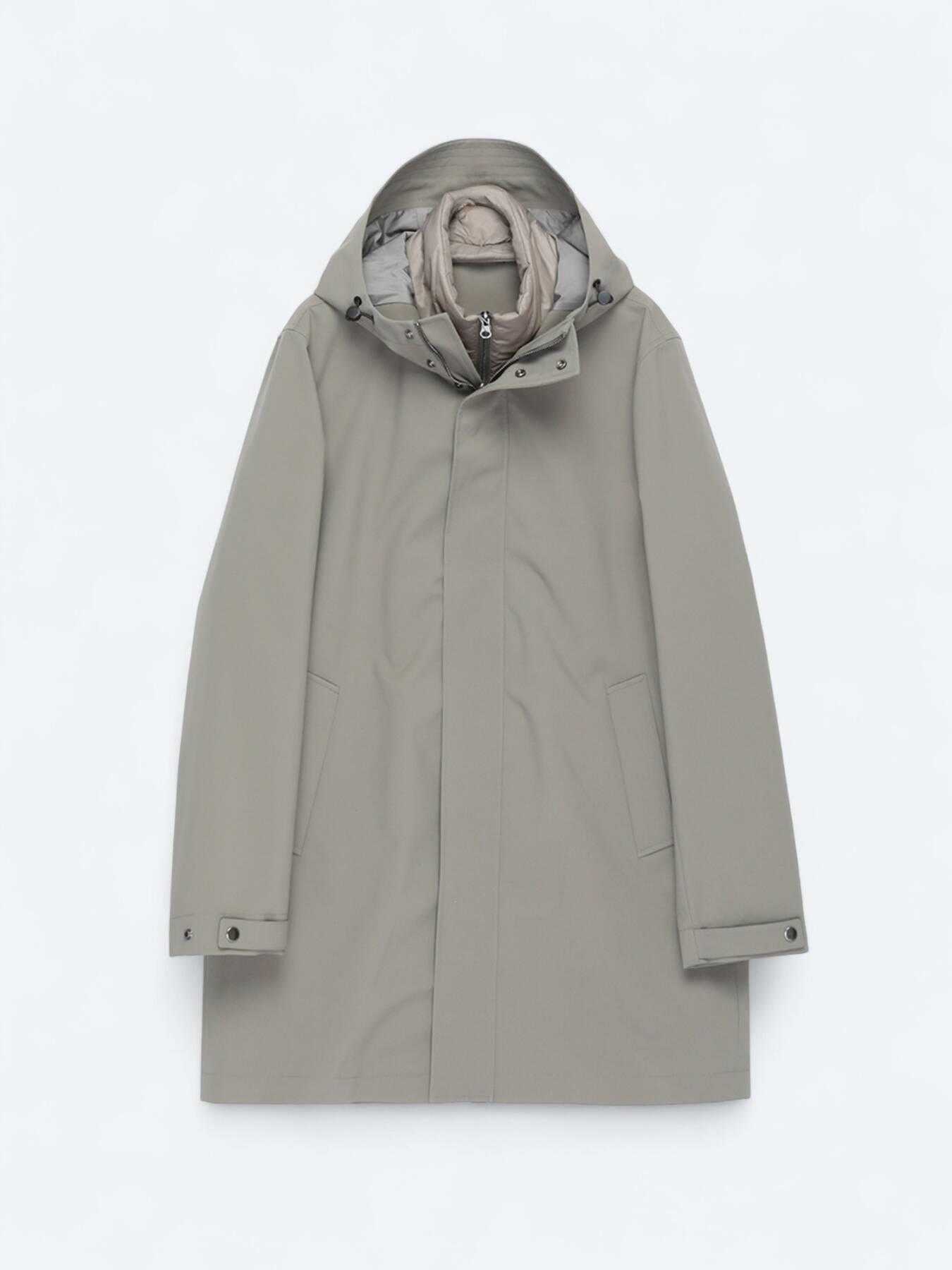 Haki Oversize Fit Kruvaze Yaka Casual Dokuma Pardösü