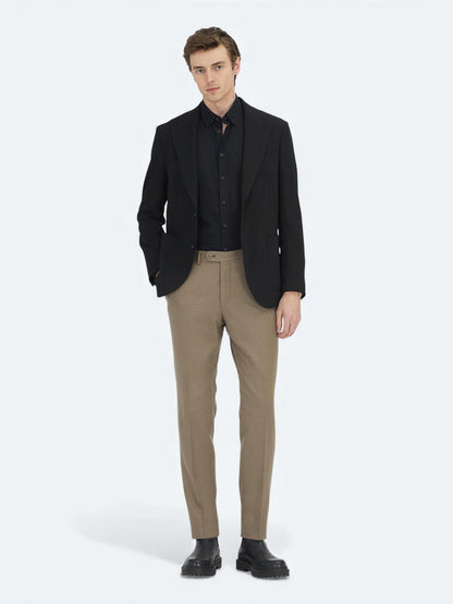 Siyah Çizgili Modern Fit Ceket