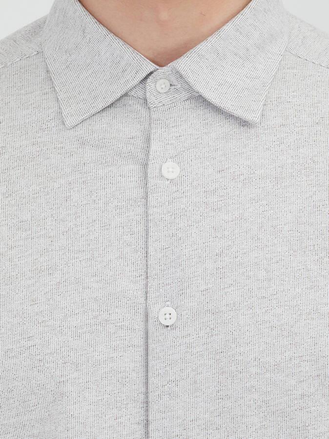 Vizon Çizgili Regular Fit Uzun Dokuma Casual %100 Pamuk Gömlek