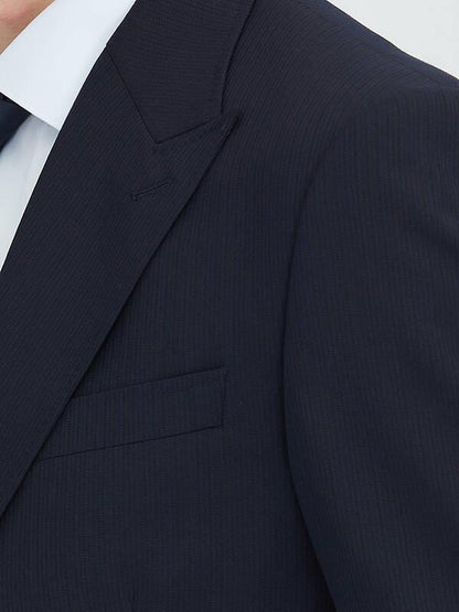 Lacivert Modern Fit Yün Karışımlı Takım Elbise