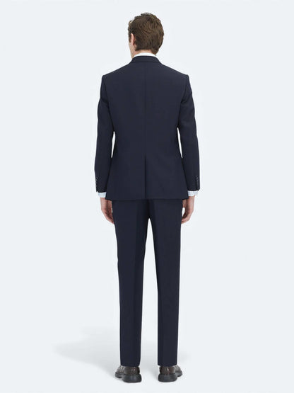 Lacivert Modern Fit Yün Karışımlı Takım Elbise