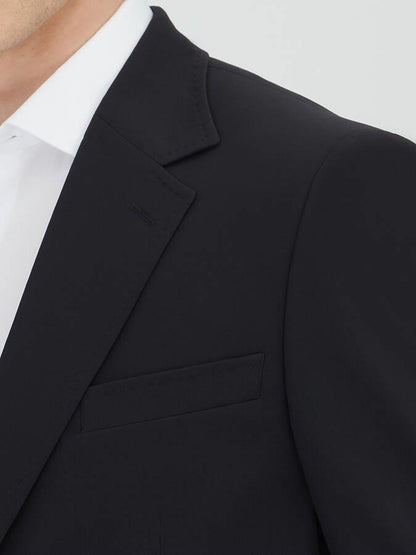 Siyah Düz Modern Fit Takım Elbise