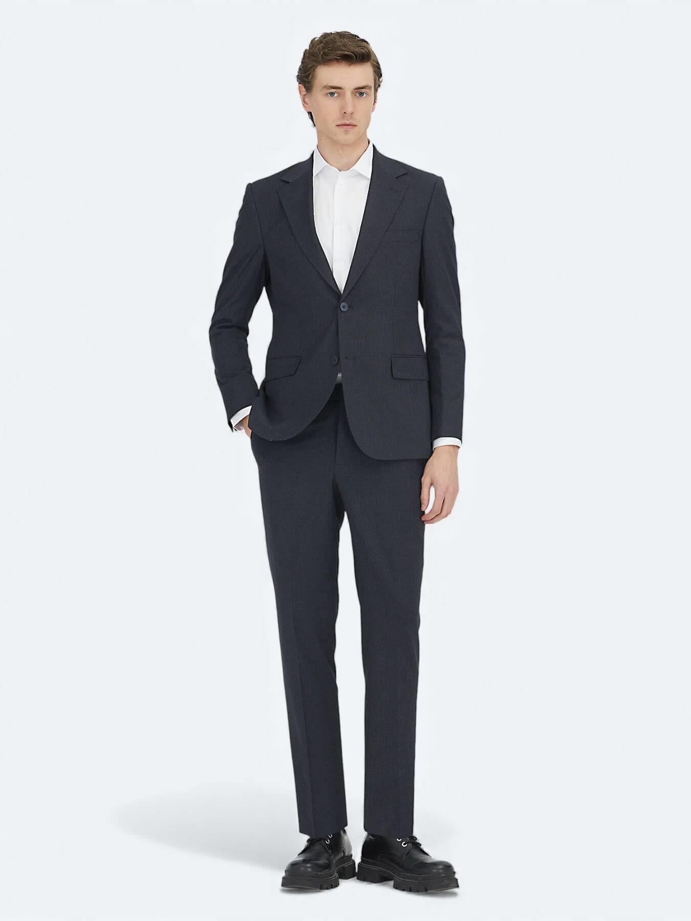 Lacivert Mikro Modern Fit Takım Elbise