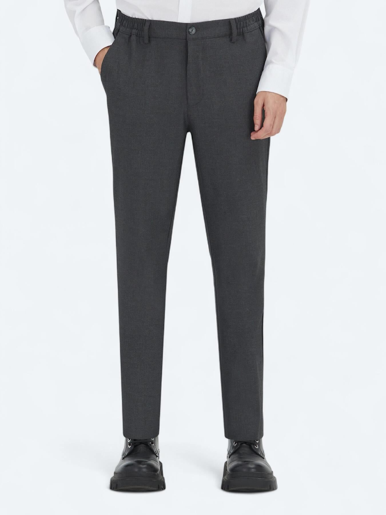 Antrasit Düz Dokuma Jogging Fit Casual Pantolon