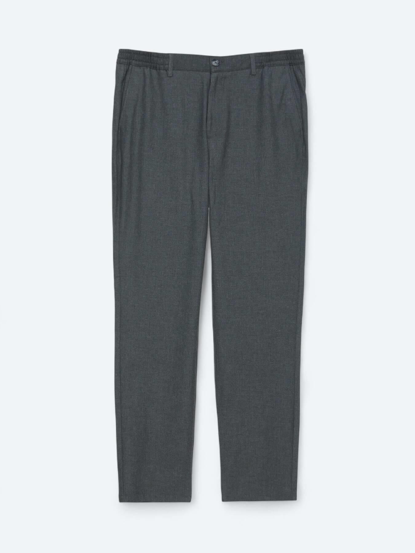 Antrasit Düz Dokuma Jogging Fit Casual Pantolon
