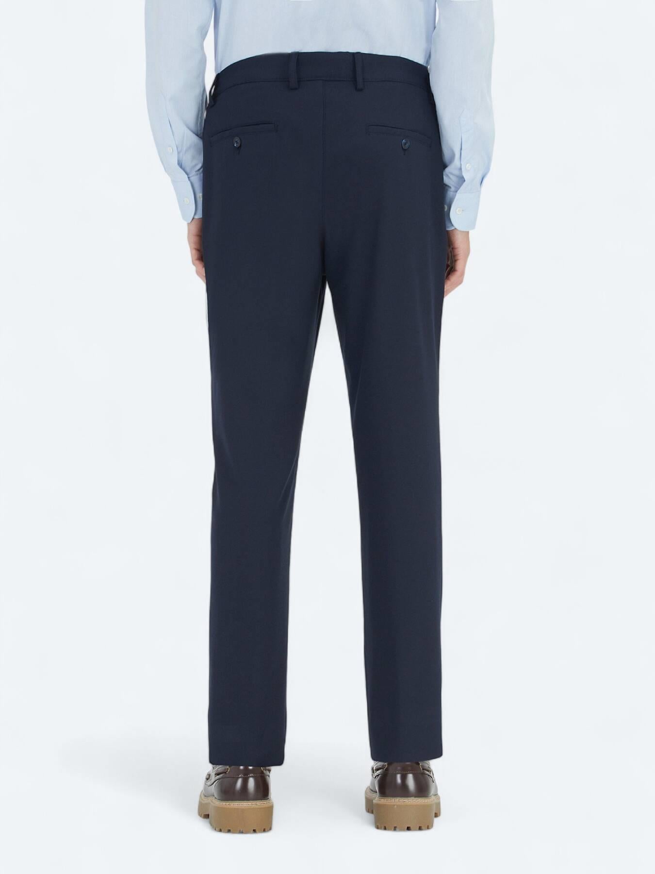 Lacivert Düz Dokuma Jogging Fit Casual Pantolon