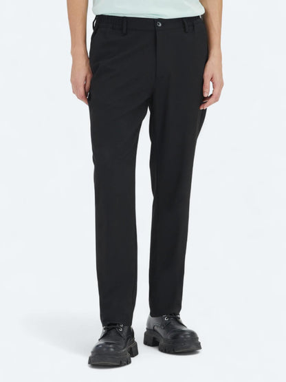 Siyah Düz Dokuma Jogging Fit Casual Pantolon