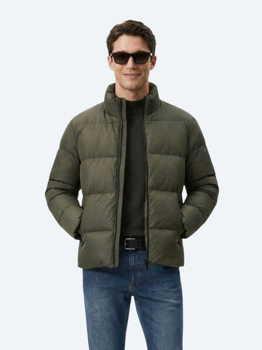 Haki Regular Fit Dik Yaka Casual Dokuma Mont