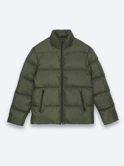 Haki Regular Fit Dik Yaka Casual Dokuma Mont