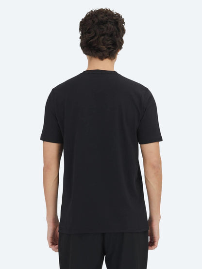 Unisex Siyah Düz Bisiklet Yaka %100 Pamuk T-shirt