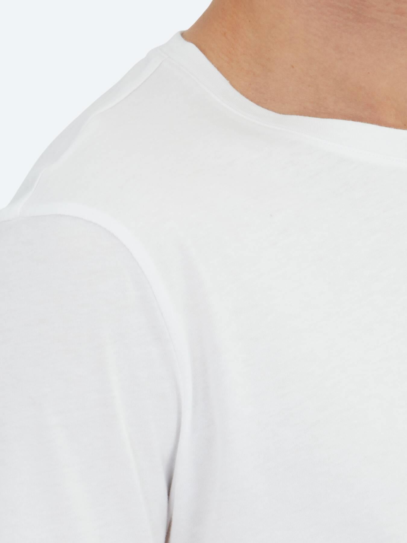 Unisex Beyaz Düz Bisiklet Yaka %100 Pamuk T-shirt