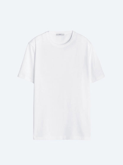 Unisex Beyaz Düz Bisiklet Yaka %100 Pamuk T-shirt